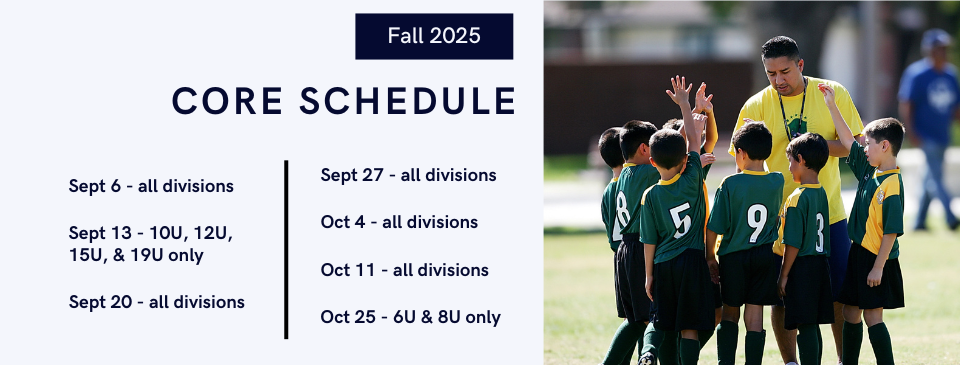 Fall 2025 Core Schedule